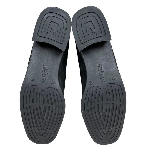 Theresia Celeste Ida Loafer Black Nubuck Leather Block Heel Women Size UK6.5 - Picture 8 of 8